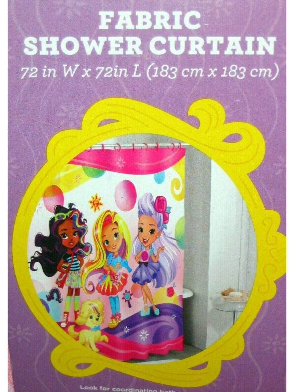 Sunny Day Bathroom Fabric Shower Curtain Nick Jr Cartoon Rox Blair Girl Sealed